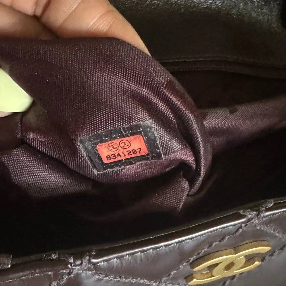 CHANEL Brown Wild Stitch Quilted Leather Tote Bag (Vintage)